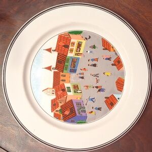 Villeroy & Boch Design Naif Dinner Plate #4 "Old Village Squae" 10.5 in